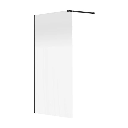 Paroi de douche à l'italienne finition mate avec dégradé - Noir mat - 120 cm - POMARO