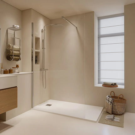 Paroi de douche à l'italienne finition noir mat - 120 cm - Les éphémères