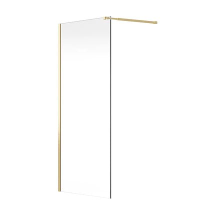 Paroi de douche à l'italienne design minimaliste doré - 120 cm - DAREN