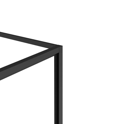 Paroi de douche style industriel avec porte coulissante - Noir mat - 140 cm - TORONI