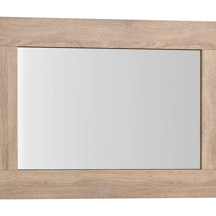 Miroir au design épuré - bois naturel clair - 70 cm - ALANA