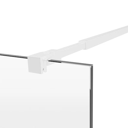 Paroi de douche à l'italienne design industriel mat - Blanc mat - 120 cm - Les Essentiels DAREN