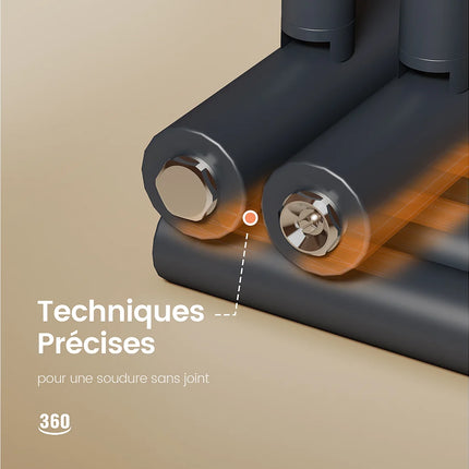 Sèche-serviettes à eau chaude tubes ronds - Anthracite - 60 cm - DS CONCEPT