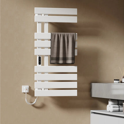 Chauffe-serviettes électrique design avec écran tactile et WiFi - Blanc - 50 cm - DS CONCEPT