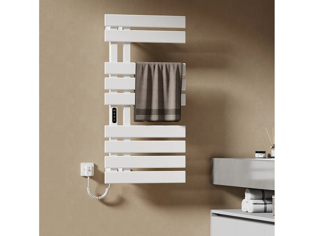Chauffe-serviettes électrique design avec écran tactile et WiFi - Blanc - 50 cm - DS CONCEPT