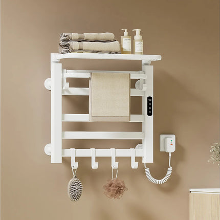 Chauffe-serviettes électrique avec thermostat intelligent WiFi - Blanc - 50 cm - DS CONCEPT