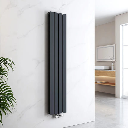 Radiateur à eau chaude plat à inertie fluide - Gris anthracite - 160 cm - DS CONCEPT