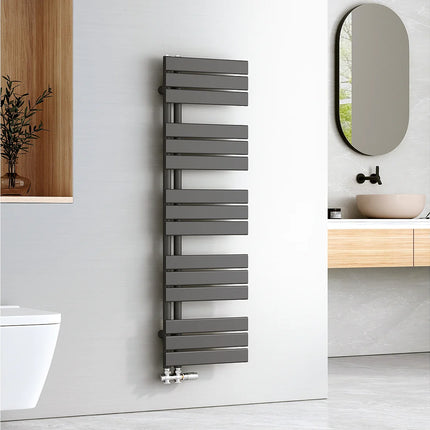 Sèche-serviettes plat à eau chaude avec connexion latérale - Anthracite - 40 cm - EMKE