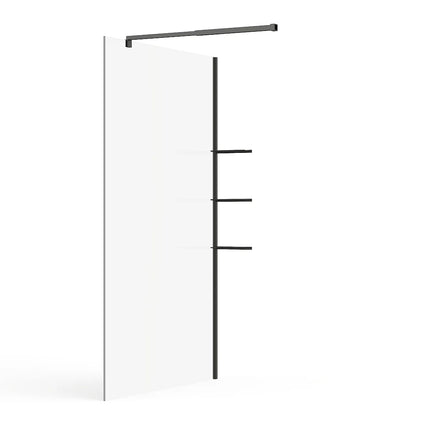 Paroi de douche à l'italienne finition noir mat - 120 cm - Les éphémères