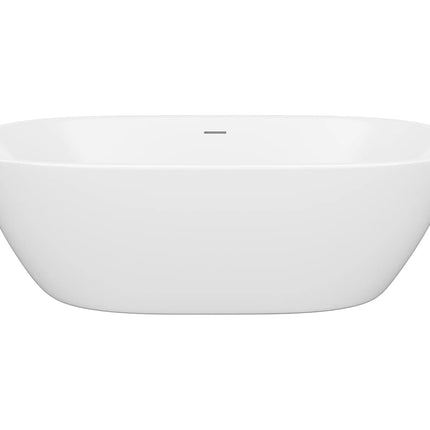 Baignoire îlot ovale à poser au sol - Blanc brillant - 180 cm - SAROFA