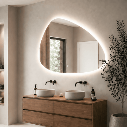 Miroir salle de bains avec éclairage LED et anti-buée - 140 cm - Alicante