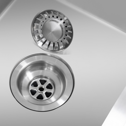 Évier double avec cuves profondes - Acier inoxydable - Phantom