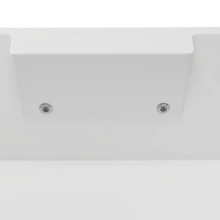 Baignoire balnéo d’angle gauche avec système balnéo - Blanc - 122 cm - THALASSA