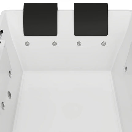 Baignoire balnéo angle droit avec 2 places - Blanc - 182 cm - THALASSA