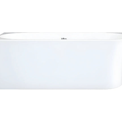 Baignoire d'angle asymétrique à poser - Blanc brillant - 150 cm - PONTICOLA