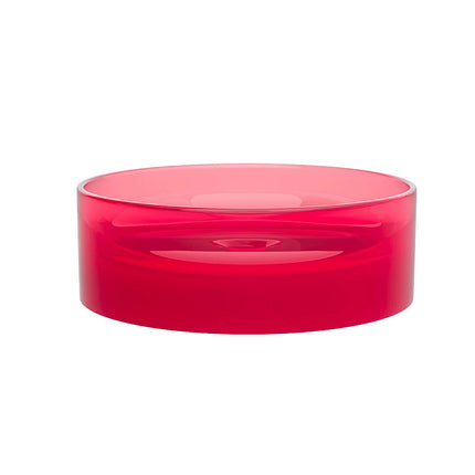Vasque à poser ronde translucide avec vasque - Rouge - 40 cm - SPAVO