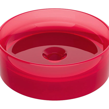 Vasque à poser ronde translucide avec vasque - Rouge - 40 cm - SPAVO