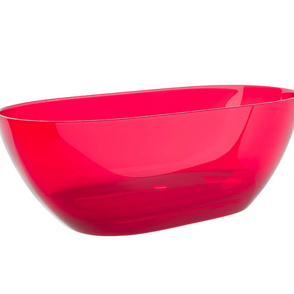 Baignoire îlot ovale finition brillante à poser au sol - Rouge - 160 cm - SPAVO