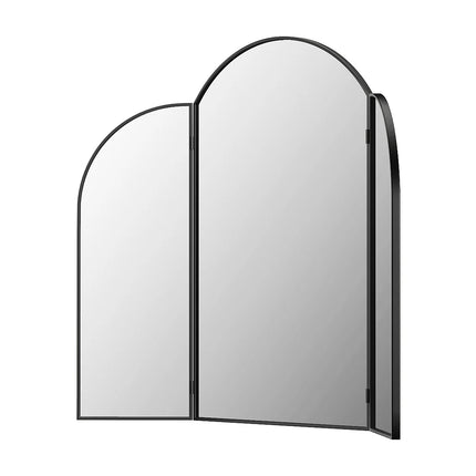 Miroir barbier modulable en métal noir - Noir - 85 cm - QIANA