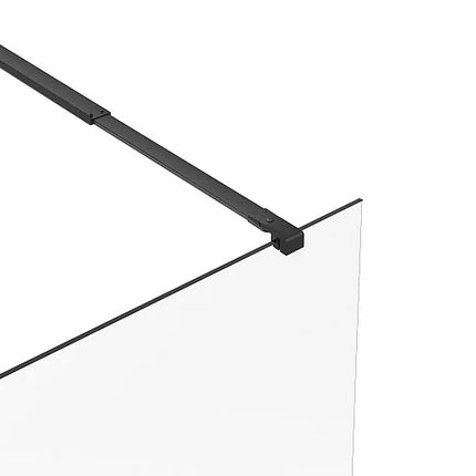 Paroi de douche à l'italienne design minimaliste - Noir mat - 60 cm - DAREN