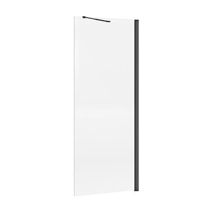 Paroi de douche à l'italienne finition mat avec barre de stabilisation ajustable - Noir mat - 80 cm - DAREN DS CONCEPT