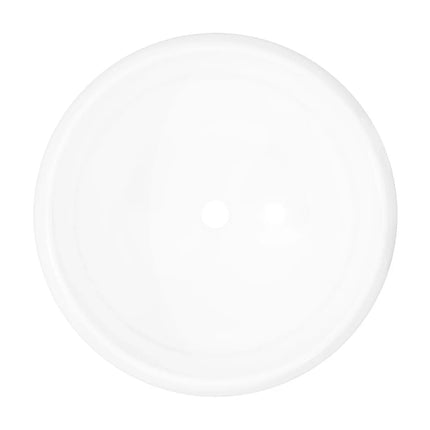 Lavabo à poser en céramique brillante avec vasque ronde - Blanc - 40 cm - DS CONCEPT
