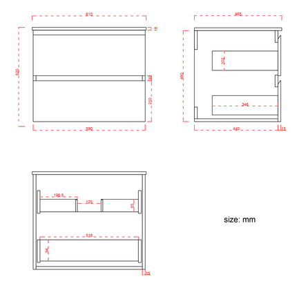 Meuble de salle de bain suspendu design avec vasque en marbre minéral - blanc - 60 cm - Marenza