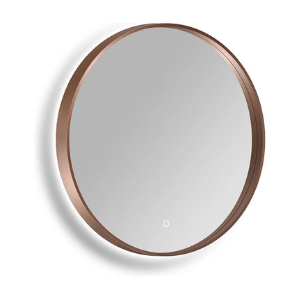 Miroir rond lumineux avec éclairage LED et anti-buée - Rose gold - 60 cm - CERALUMA