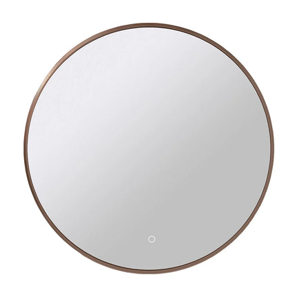 Miroir rond lumineux avec éclairage LED et anti-buée - Rose gold - 60 cm - CERALUMA