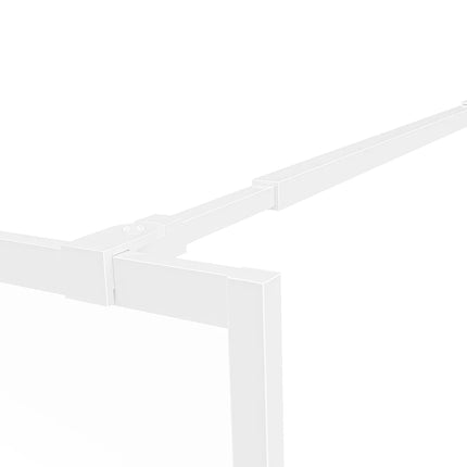 Paroi de douche style industriel mate avec verre trempé - Blanc - 140 x 200 cm - URBANIK