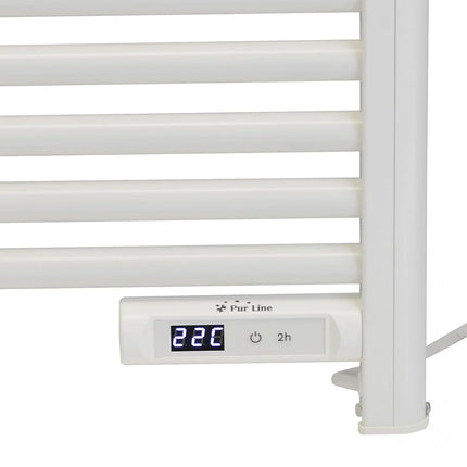 Sèche-serviettes électrique avec minuterie - Blanc Mat - 54 cm - DS CONCEPT