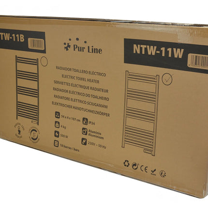 Sèche-serviettes électrique avec minuterie - Blanc Mat - 54 cm - DS CONCEPT