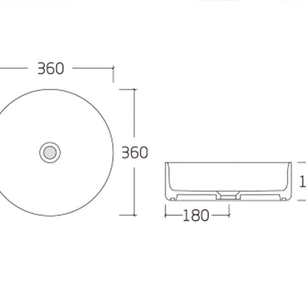 Meuble de salle de bain texturé suspendu avec double vasque à poser ronde - Naturel clair - 120 cm - MERKAN