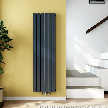 Radiateur à eau chaude vertical double épaisseur - anthracite - 46 cm - DS CONCEPT