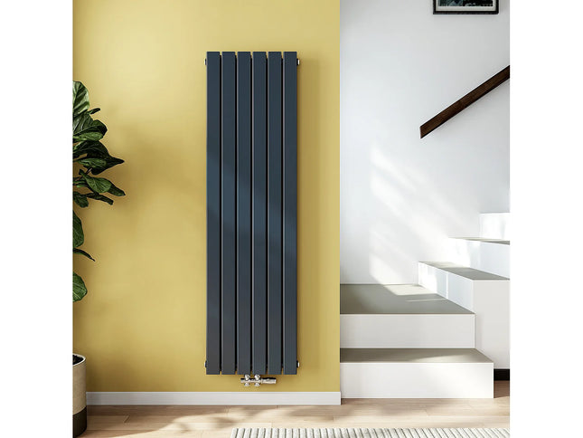 Radiateur à eau chaude vertical double épaisseur - anthracite - 46 cm - DS CONCEPT