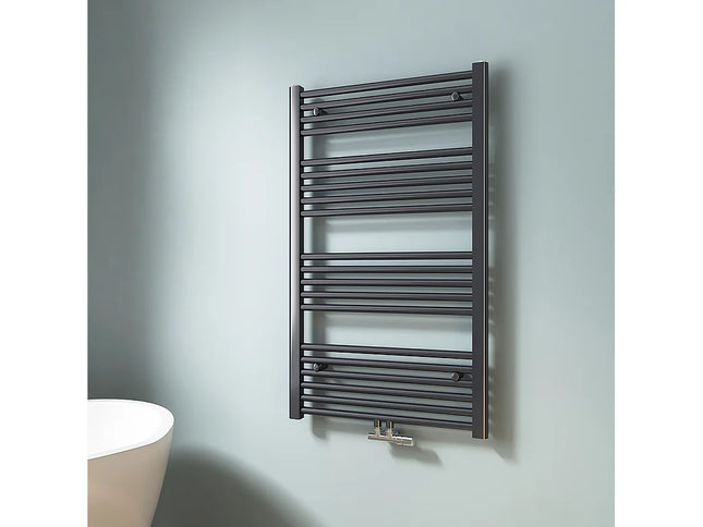 Radiateur sèche-serviettes à eau chaude finition blanc laqué - 50 cm - DS CONCEPT