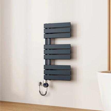 Radiateur sèche-serviettes électrique connecté gris anthracite - 76,2 cm - EMKE DS CONCEPT