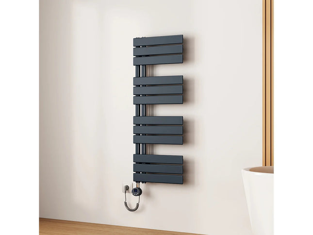 Radiateur sèche-serviettes électrique connecté blanc mat - 76,2 cm - EMKE