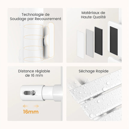 Radiateur sèche-serviettes électrique connecté blanc mat - 132 cm - EMKE DS CONCEPT