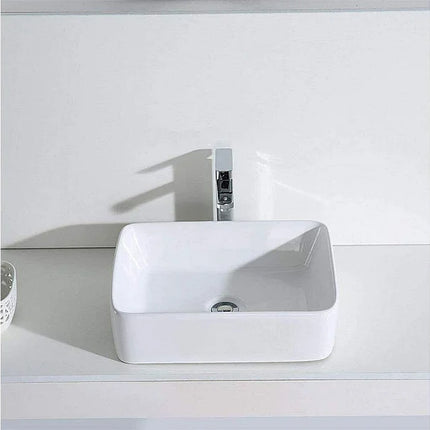 Lavabo moderne avec vasque à poser - blanc - 40 cm - DS CONCEPT