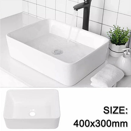 Lavabo moderne avec vasque à poser - blanc - 40 cm - DS CONCEPT
