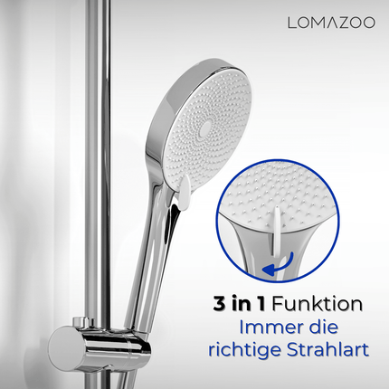 Kit de douche thermostatique avec pommeau multifonction - DS CONCEPT Cielo