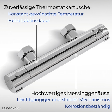 Kit de douche thermostatique avec pommeau multifonction - DS CONCEPT Cielo