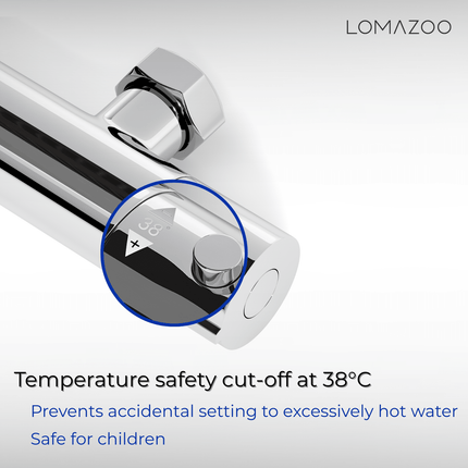 Mitigeur thermostatique de douche finition chromée - 12 cm - DS CONCEPT