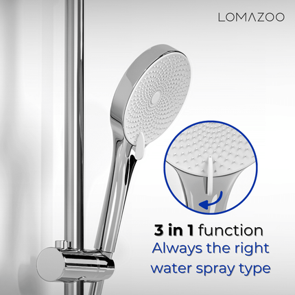 Kit de douche thermostatique avec pommeau multifonction - DS CONCEPT Cielo