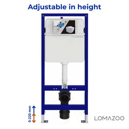 Toilette suspendue carré avec réservoir encastré - Noir - Linea