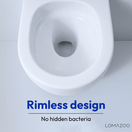 Toilette suspendue design avec réservoir encastré - Blanc - Linea