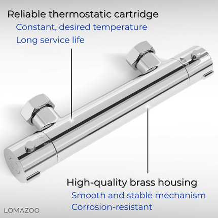 Kit de douche thermostatique avec pommeau multifonction - DS CONCEPT Cielo