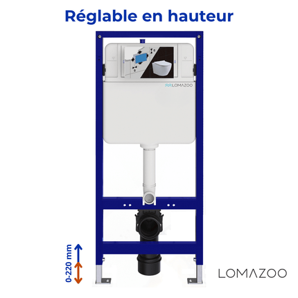 Toilette suspendue design avec réservoir encastré - Blanc - Linea