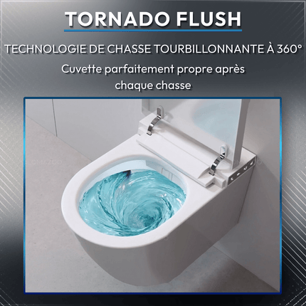 Toilettes intelligentes suspendues avec bidet intégré - blanche - Nexis